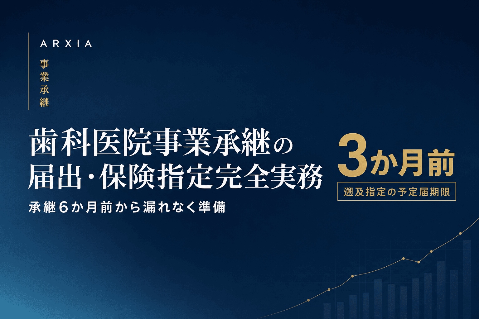事業承継|歯科医院事業承継の届出・保険指定完全実務